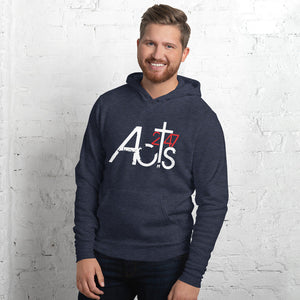 Acts 2:47 Unisex hoodie WITH back mission statement