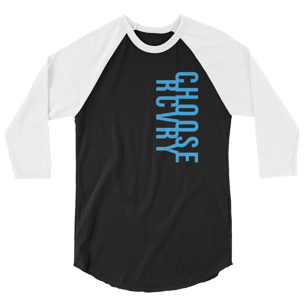 Choose RCVRY Blueberry Logo 3/4 sleeve raglan shirt