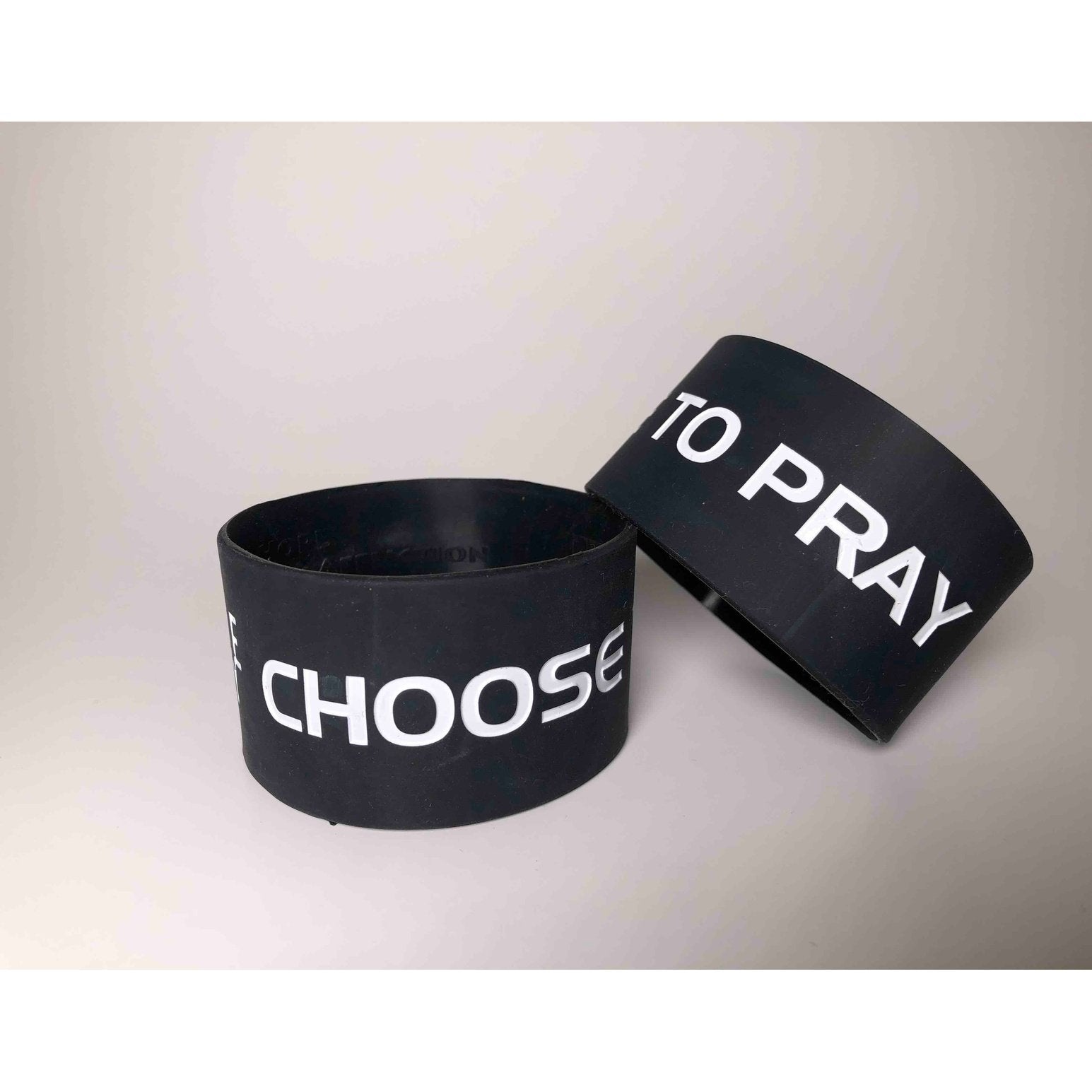 Choose to Pray Black Wristbands